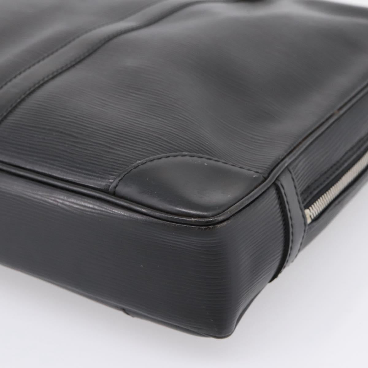LOUIS VUITTON Epi Porte Documents Voyage Business Bag Black M54472 Auth 198948