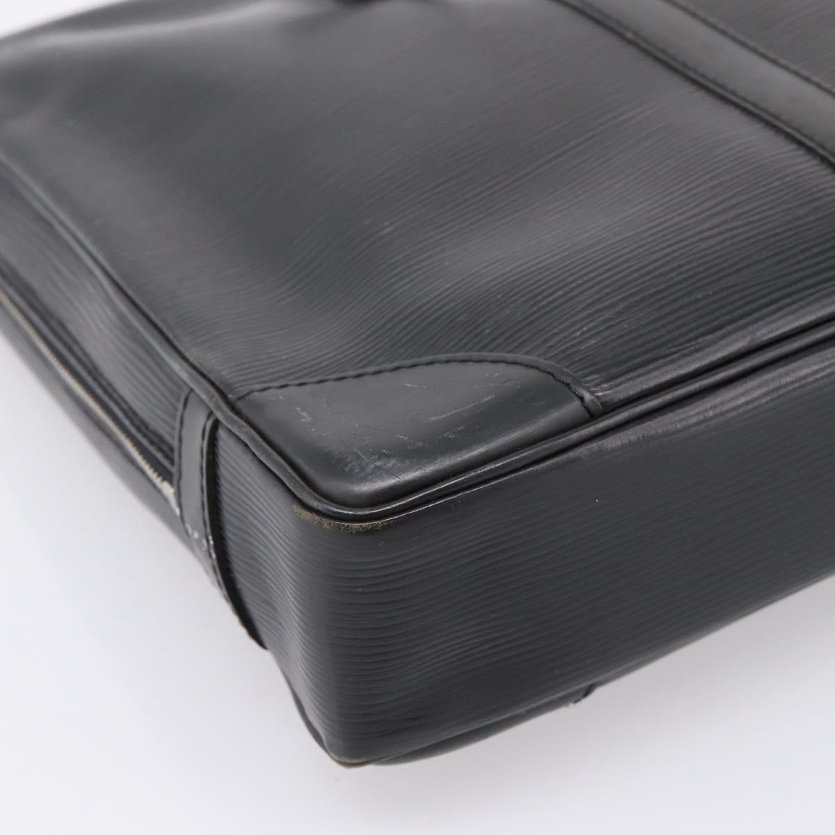 LOUIS VUITTON Epi Porte Documents Voyage Business Bag Black M54472 Auth 198948