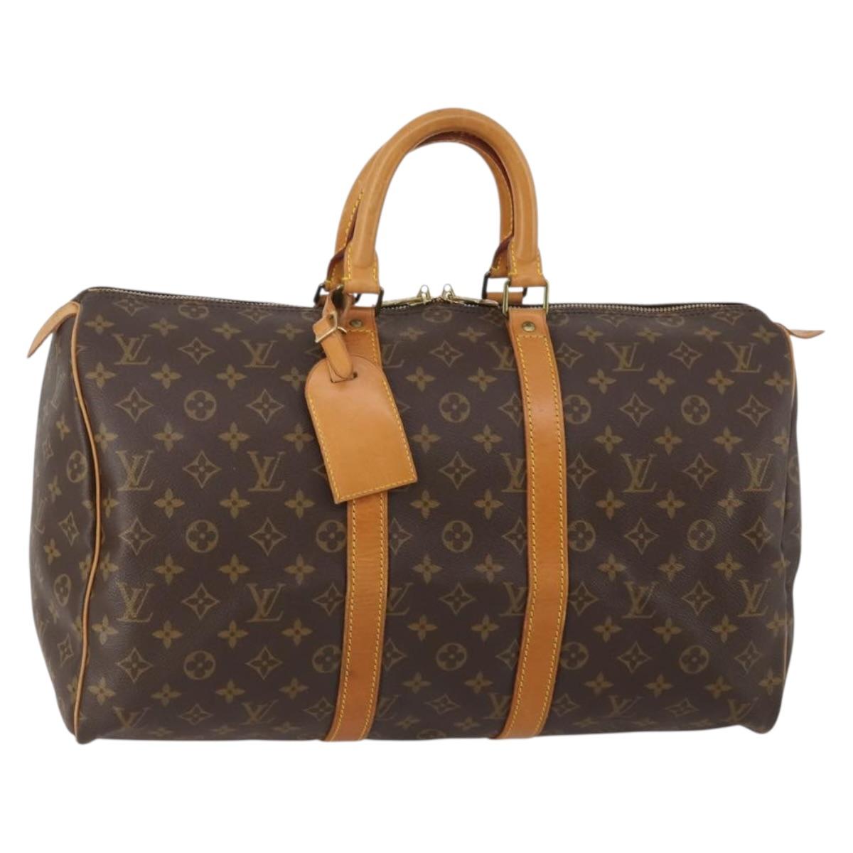 LOUIS VUITTON Monogram Keepall 45 Boston Bag M41428 LV Auth 198954