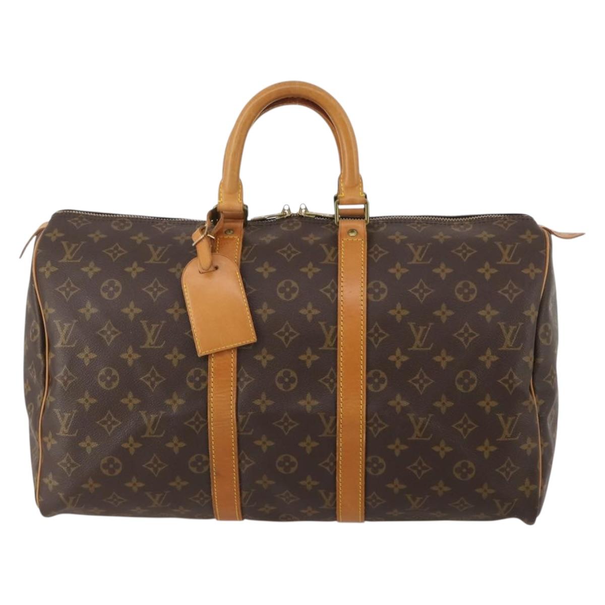 LOUIS VUITTON Monogram Keepall 45 Boston Bag M41428 LV Auth 198954