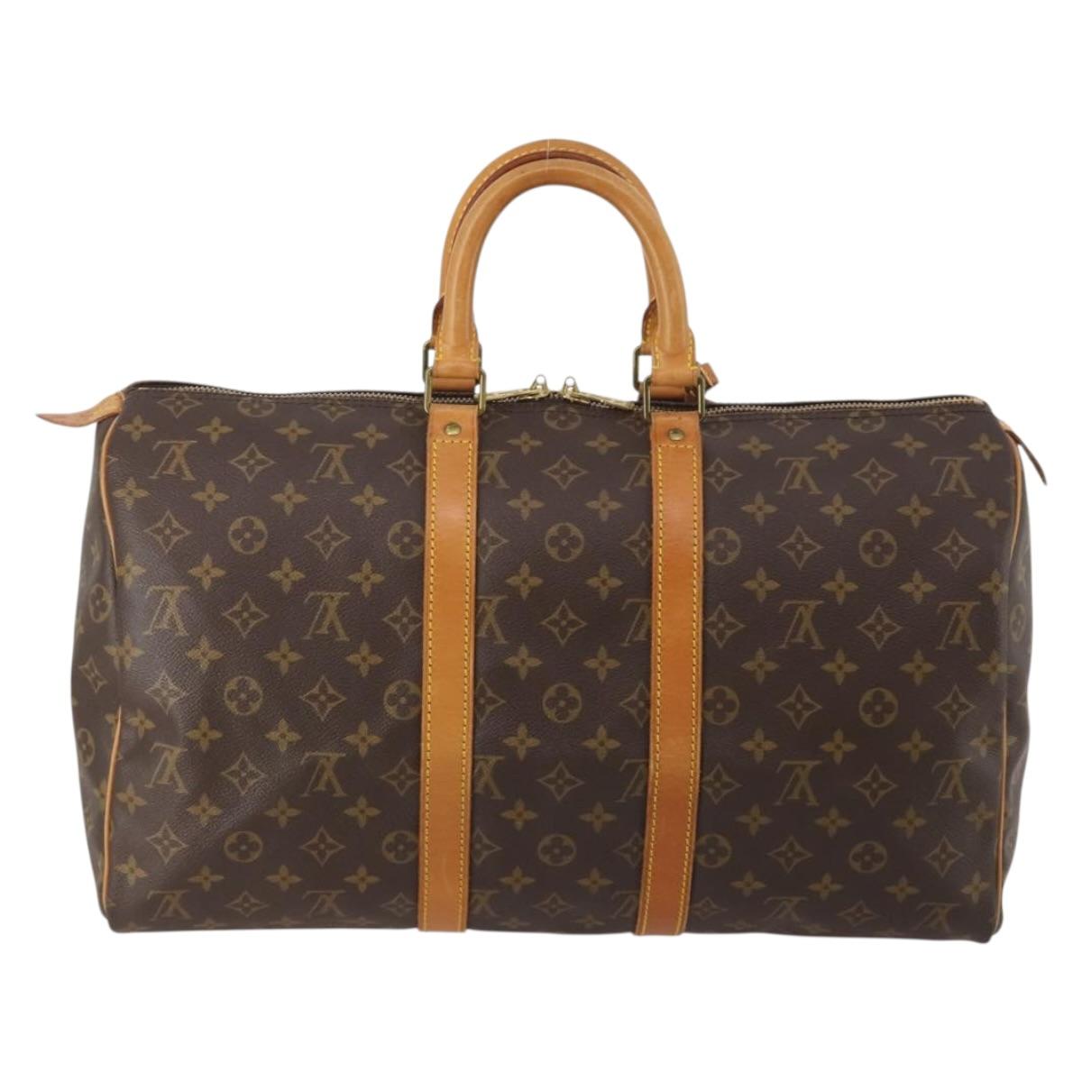 LOUIS VUITTON Monogram Keepall 45 Boston Bag M41428 LV Auth 198954