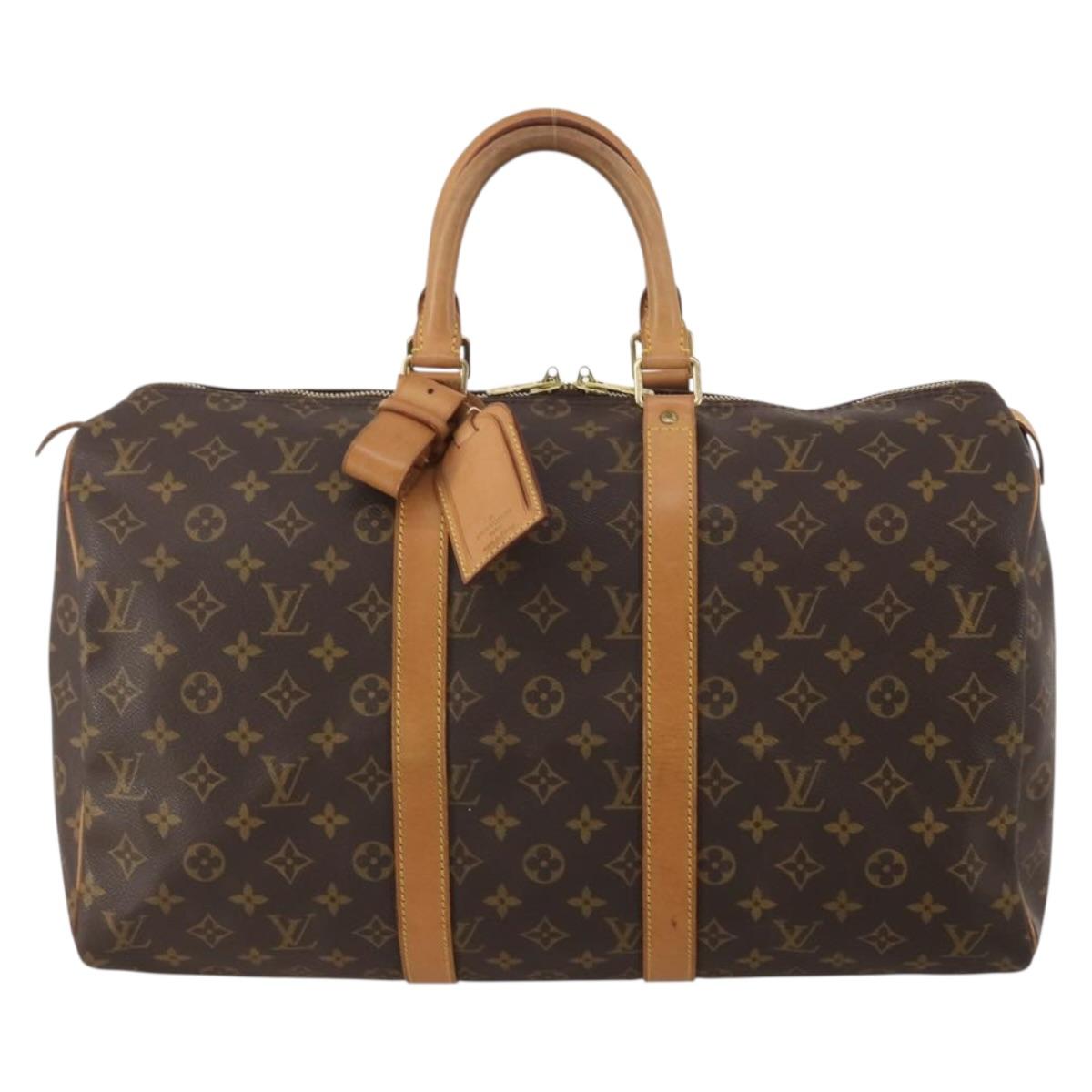 LOUIS VUITTON Monogram Keepall 45 Boston Bag M41428 LV Auth 198955A