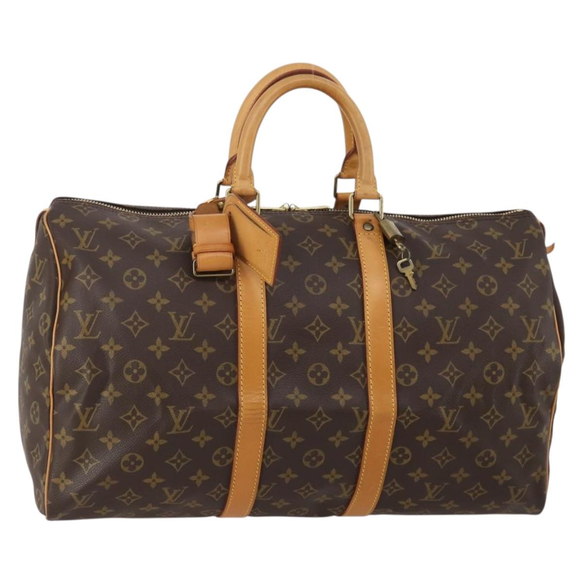 LOUIS VUITTON Monogram Keepall 45 Boston Bag M41428 LV Auth 198956A