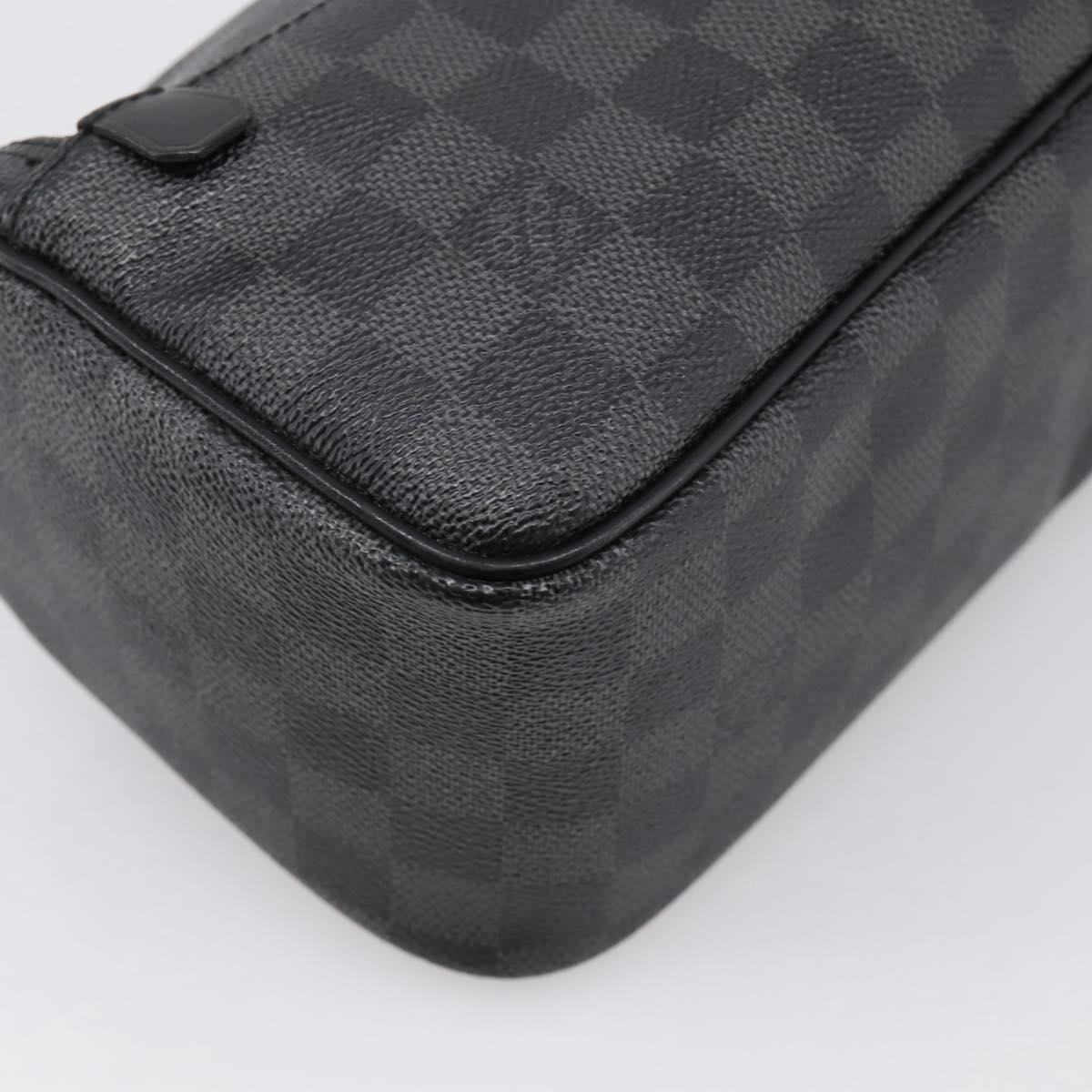 LOUIS VUITTON Damier Grafitte Toilette Pouch Clutch Bag N47625 LV Auth 198959A