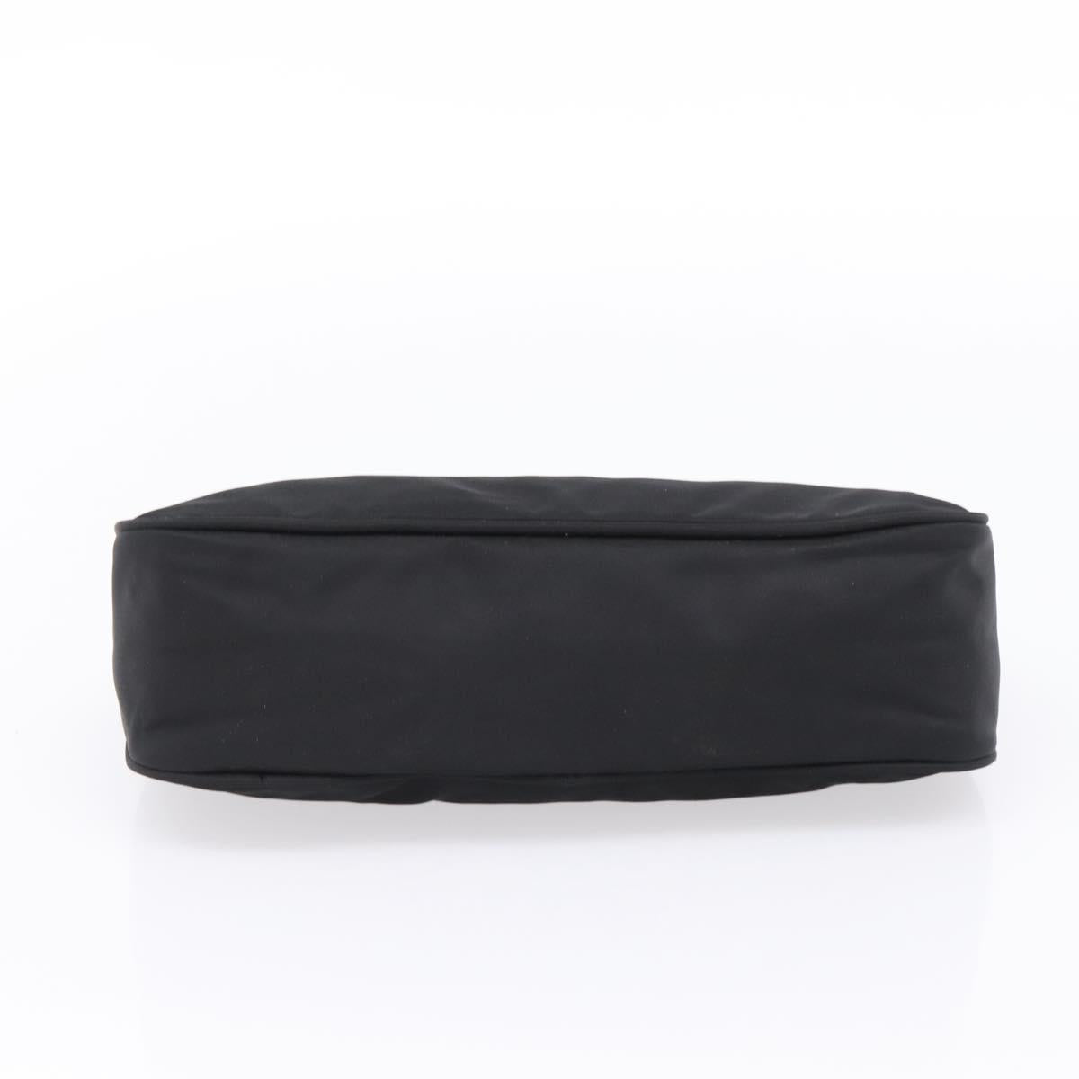 PRADA Accessory Pouch Nylon Black Silver Auth 198964