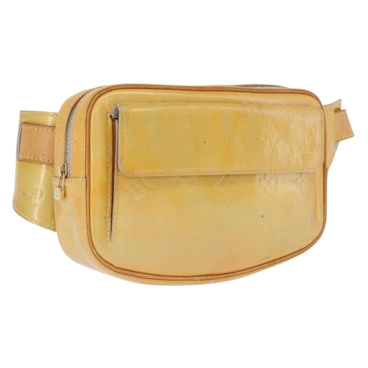 LOUIS VUITTON Monogram Vernis Fulton Waist Bag Gris M91041 LV Auth 198975
