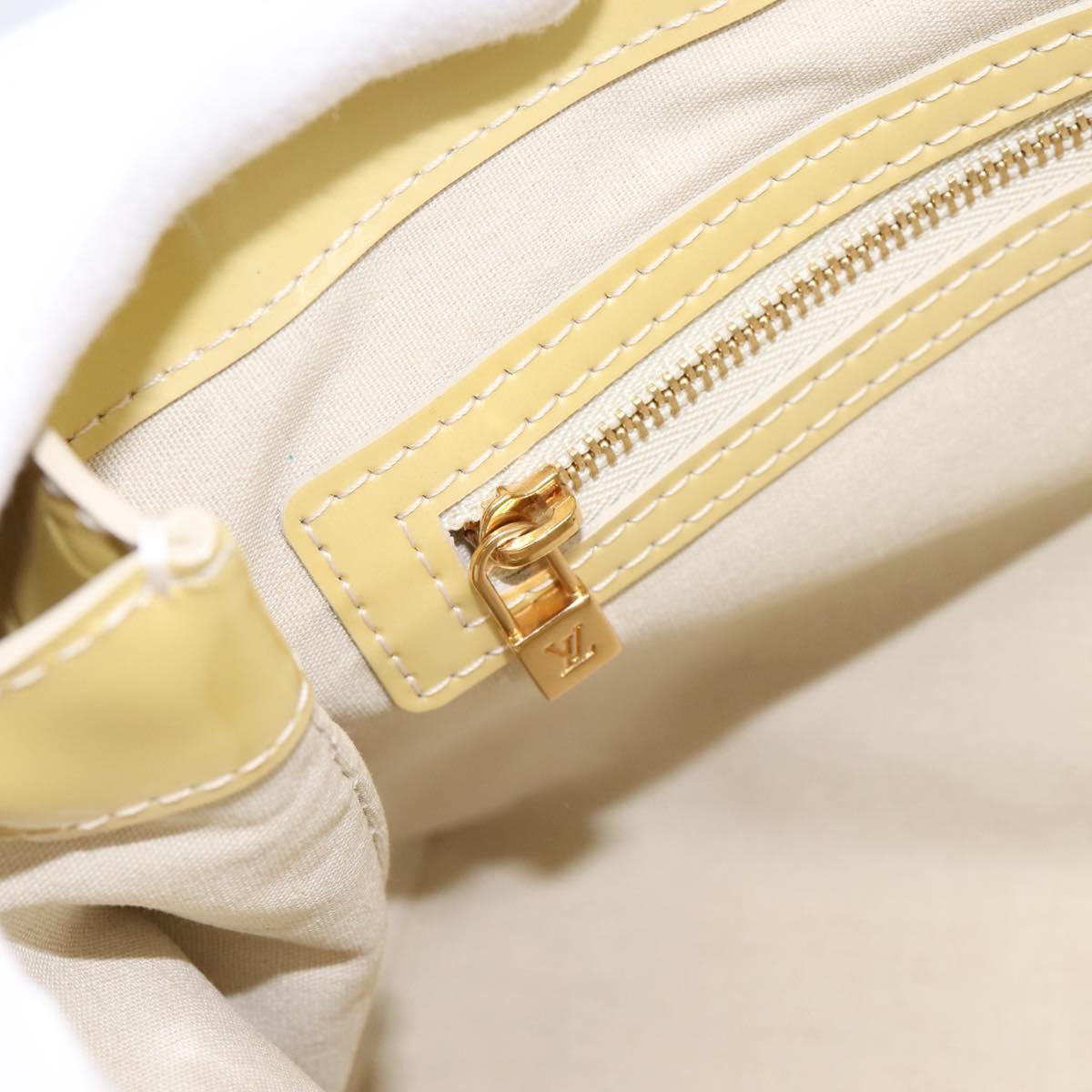 LOUIS VUITTON Monogram Vernis Wilshire PM Hand Bag Broncorail M91452 Auth 198982