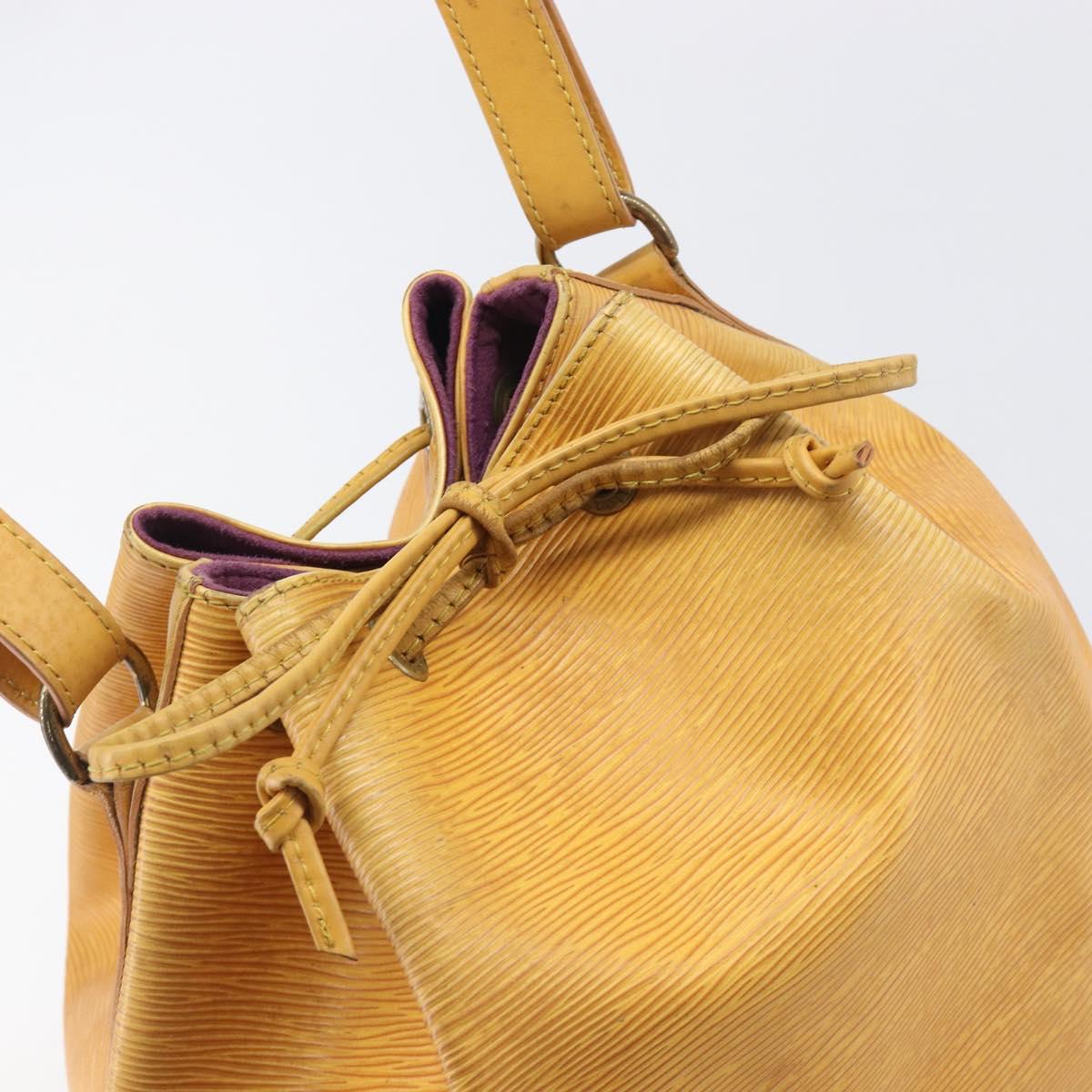 LOUIS VUITTON Epi Petit Noe Shoulder Bag Tassili Yellow M44109 LV Auth 198986