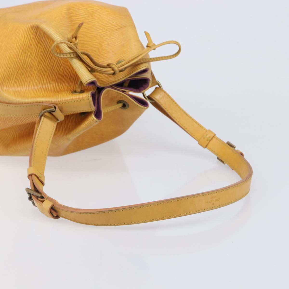 LOUIS VUITTON Epi Petit Noe Shoulder Bag Tassili Yellow M44109 LV Auth 198986
