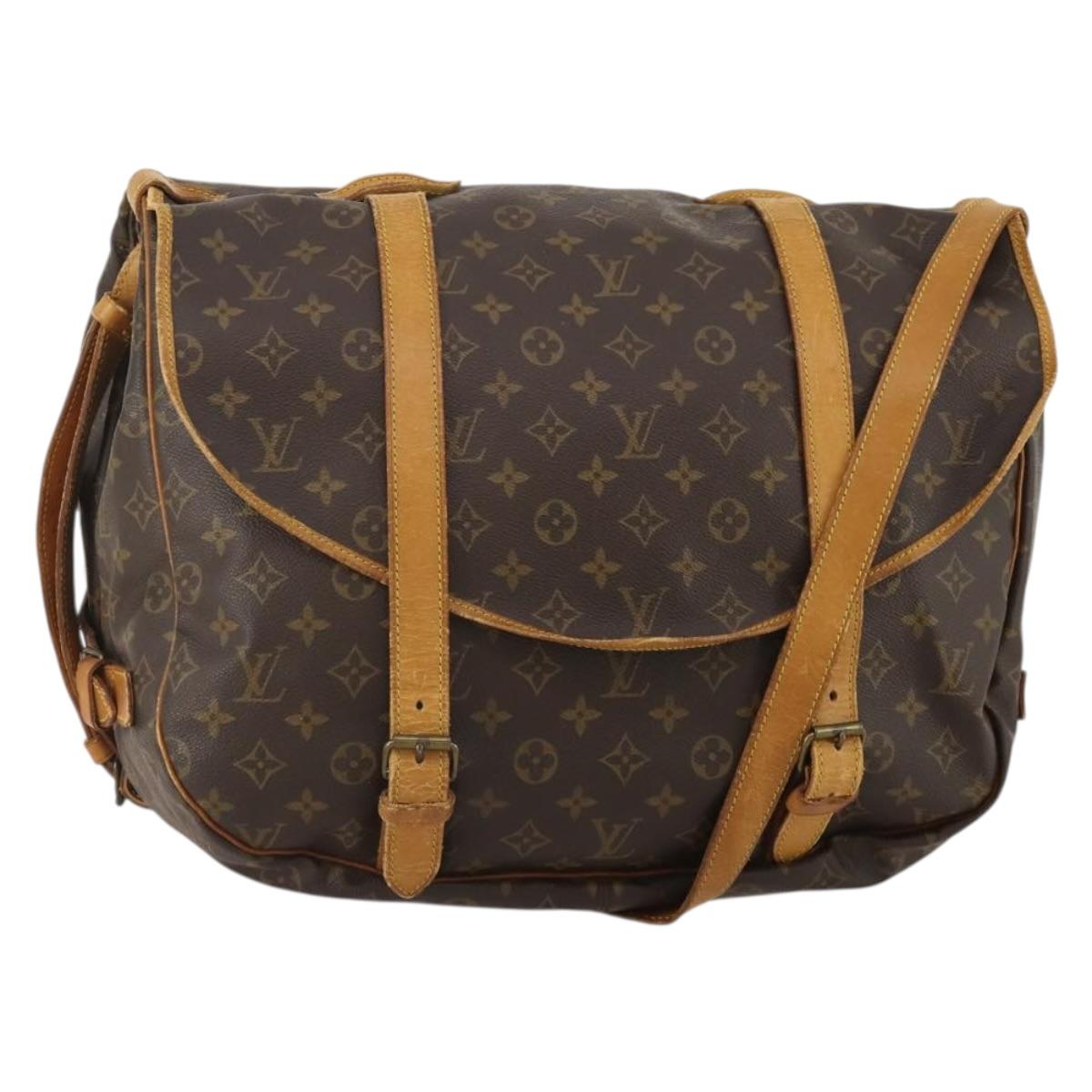 LOUIS VUITTON Monogram Saumur 43 Shoulder Bag M42252 LV Auth 198992