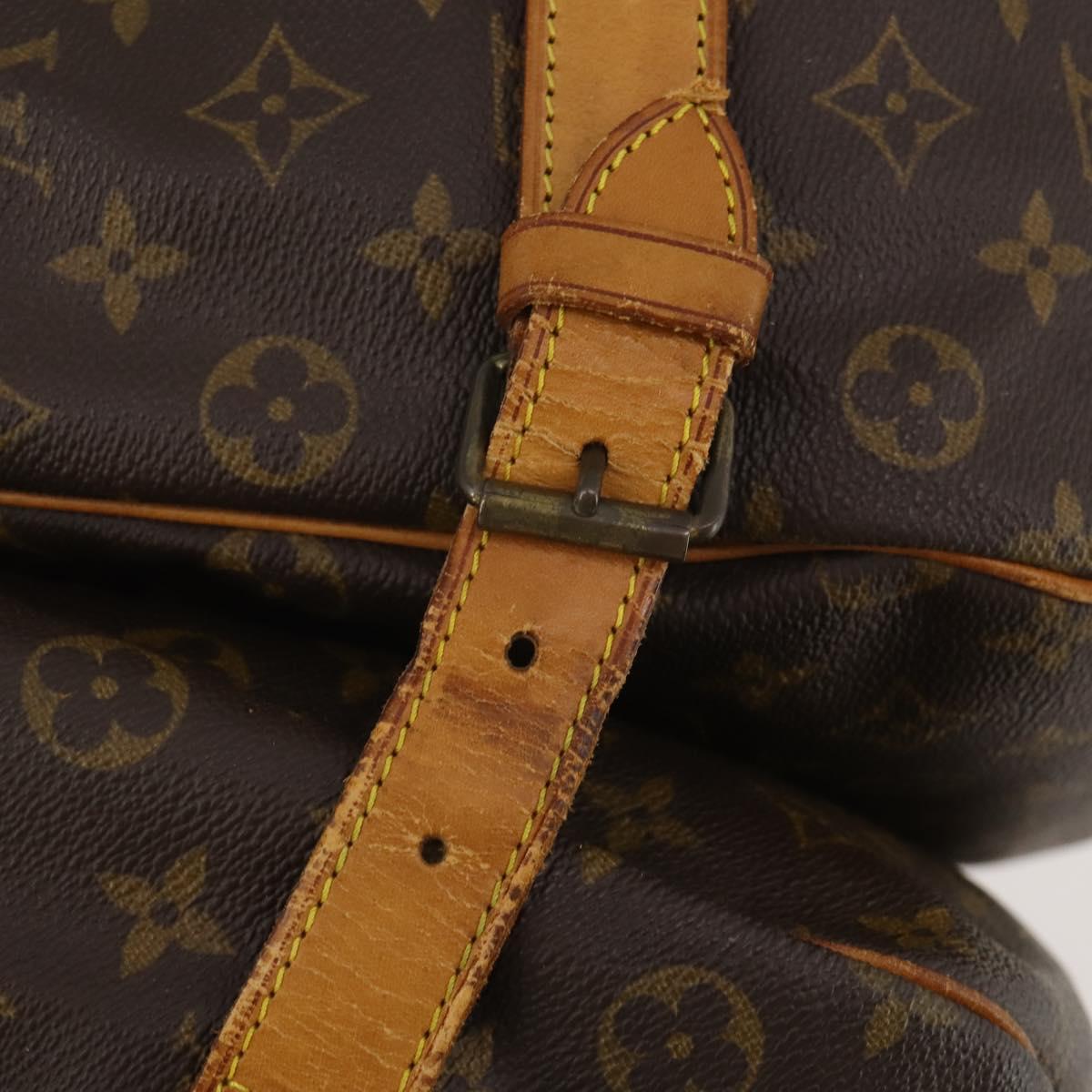LOUIS VUITTON Monogram Saumur 43 Shoulder Bag M42252 LV Auth 198992