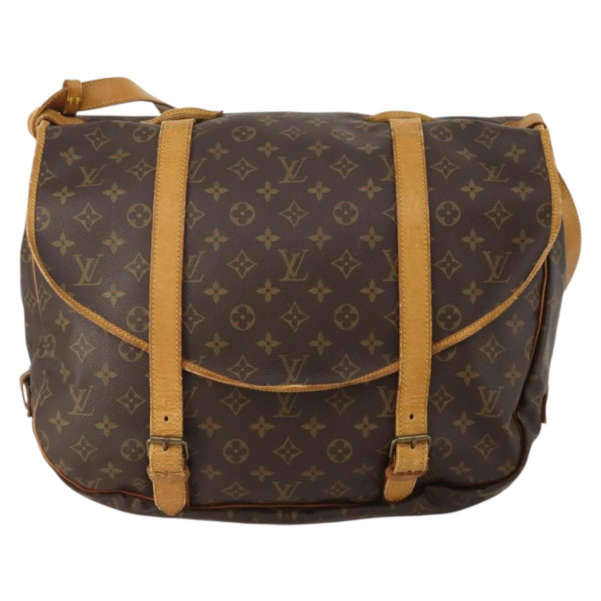 LOUIS VUITTON Monogram Saumur 43 Shoulder Bag M42252 LV Auth 198992