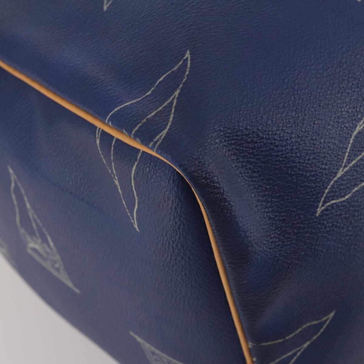 LOUIS VUITTON LV Cup Keepall 45 Boston Bag Blue M80014 LV Auth 198996A