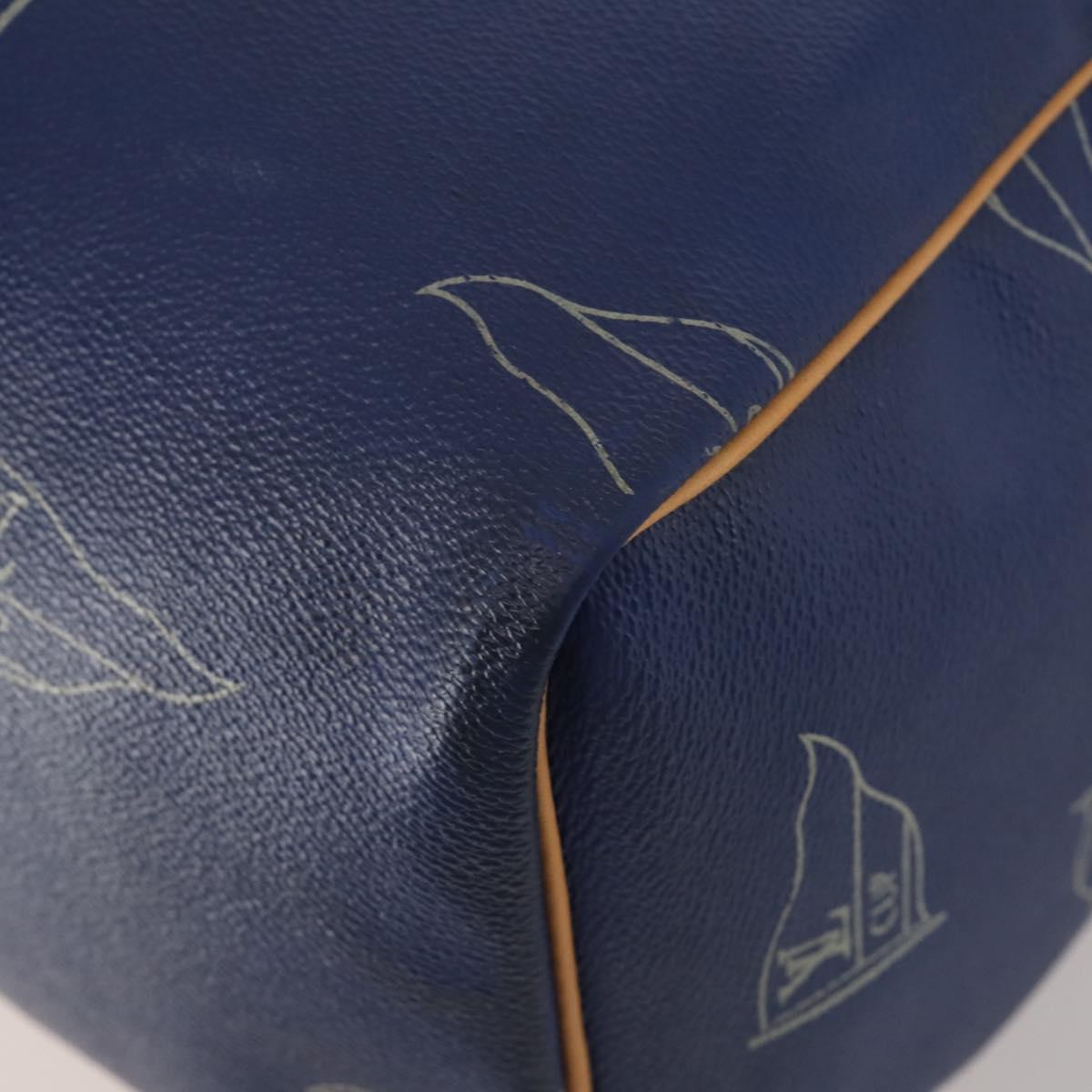 LOUIS VUITTON LV Cup Keepall 45 Boston Bag Blue M80014 LV Auth 198996A