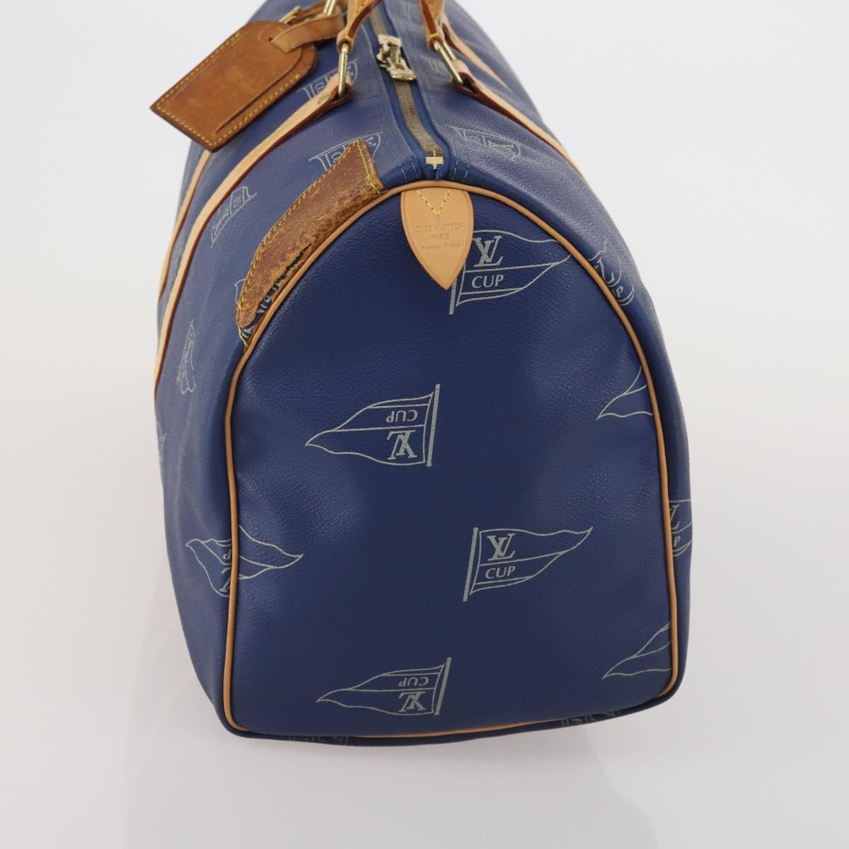 LOUIS VUITTON LV Cup Keepall 45 Boston Bag Blue M80014 LV Auth 198996A