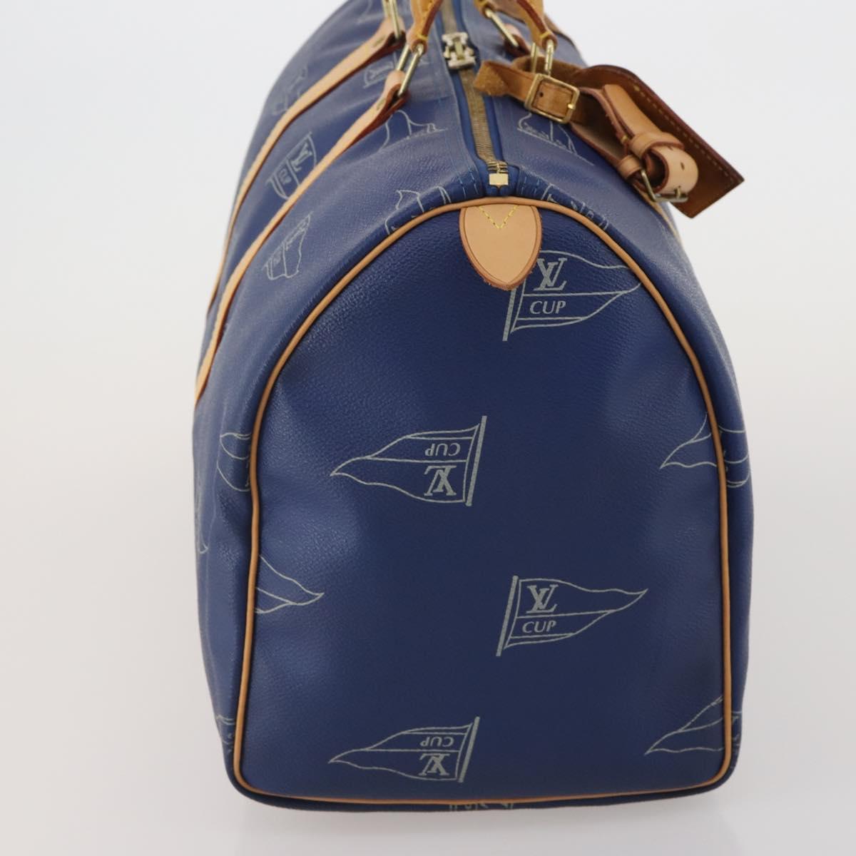 LOUIS VUITTON LV Cup Keepall 45 Boston Bag Blue M80014 LV Auth 198996A