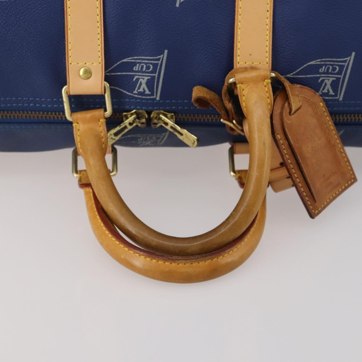 LOUIS VUITTON LV Cup Keepall 45 Boston Bag Blue M80014 LV Auth 198996A
