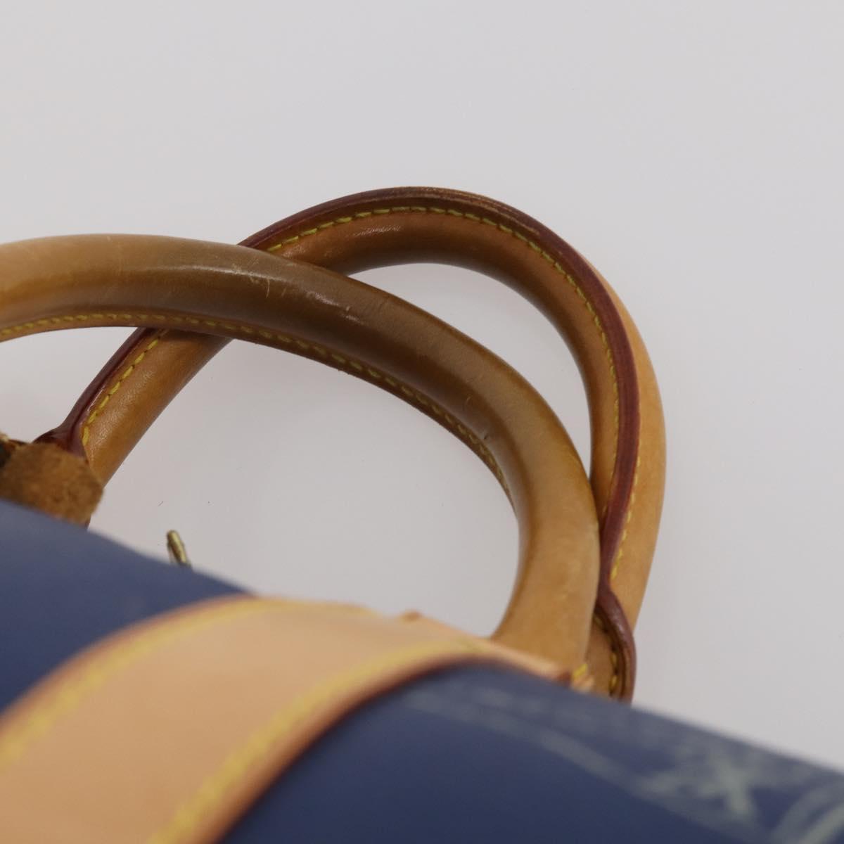LOUIS VUITTON LV Cup Keepall 45 Boston Bag Blue M80014 LV Auth 198996A