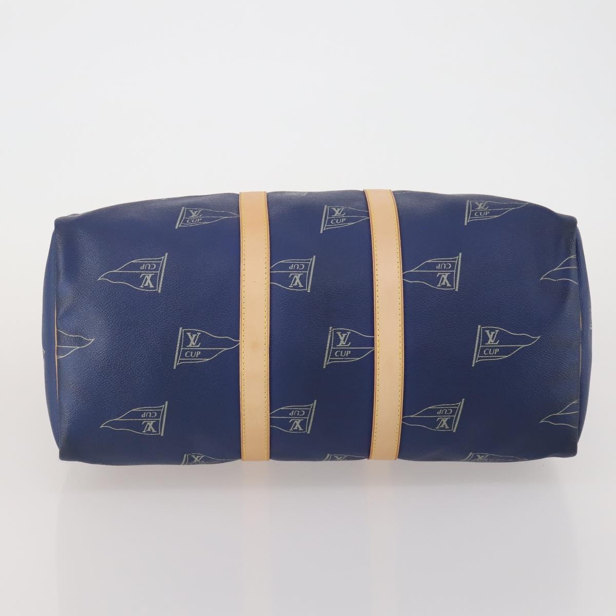 LOUIS VUITTON LV Cup Keepall 45 Boston Bag Blue M80014 LV Auth 198996A
