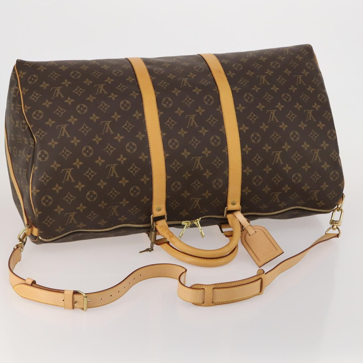 LOUIS VUITTON Monogram Keepall Bandouliere 60 Boston Bag M41412 LV Auth 198997A