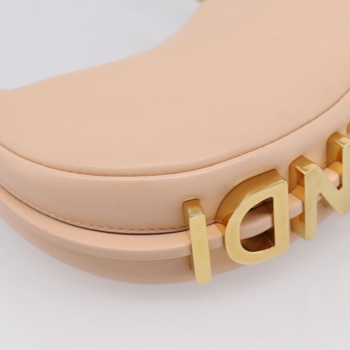 FENDI Nano Fendigraphy Hand Bag Leather Pink Gold Tone 7AS089 Auth 199003M