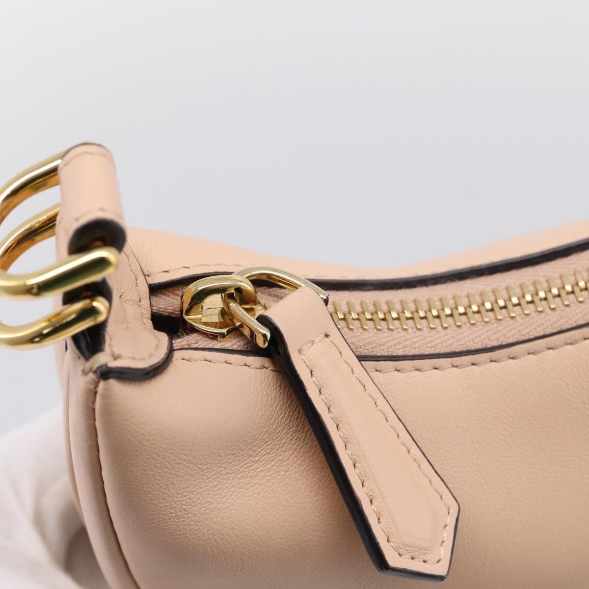 FENDI Nano Fendigraphy Hand Bag Leather Pink Gold Tone 7AS089 Auth 199003M