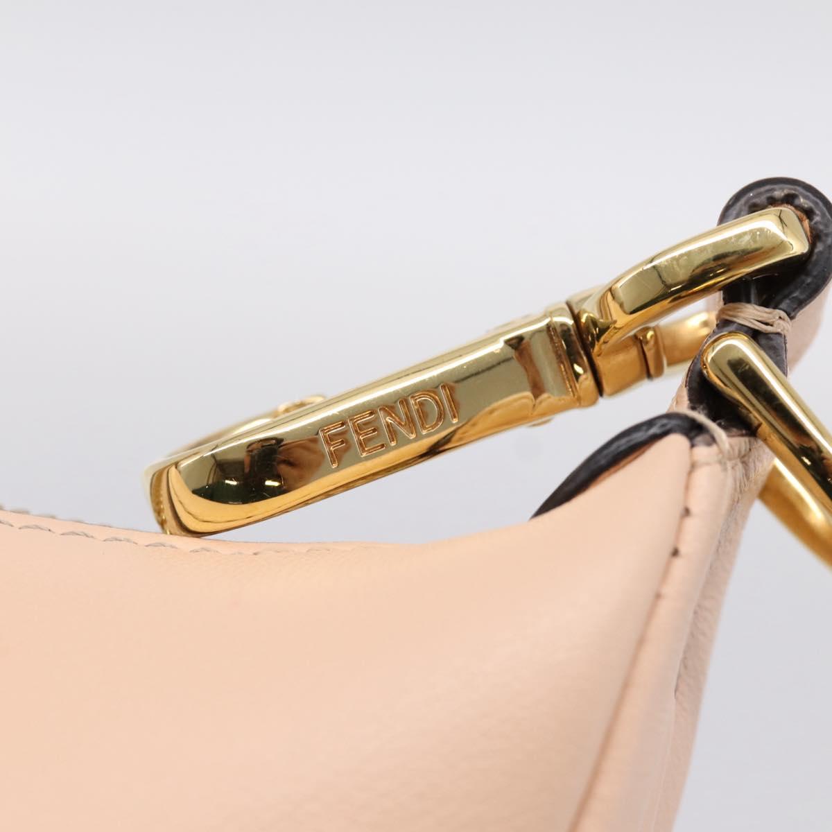 FENDI Nano Fendigraphy Hand Bag Leather Pink Gold Tone 7AS089 Auth 199003M
