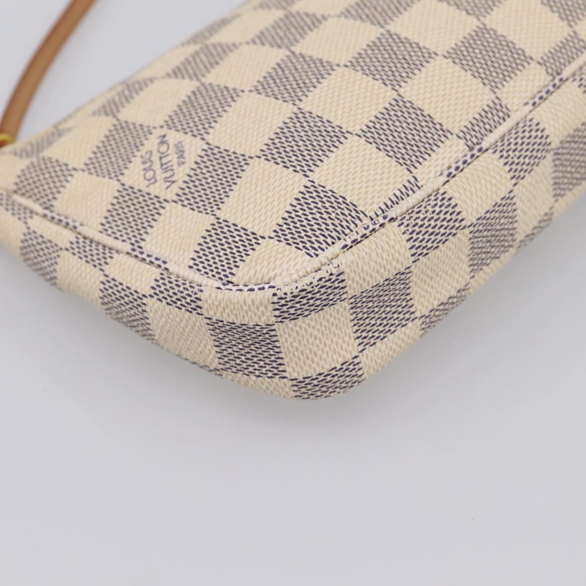 LOUIS VUITTON Damier Azur Pochette Accessoires Pouch N51986 LV Auth 199008