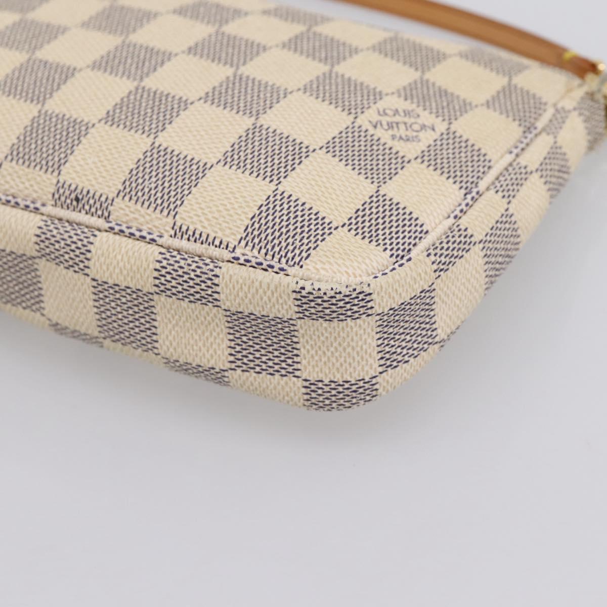 LOUIS VUITTON Damier Azur Pochette Accessoires Pouch N51986 LV Auth 199008