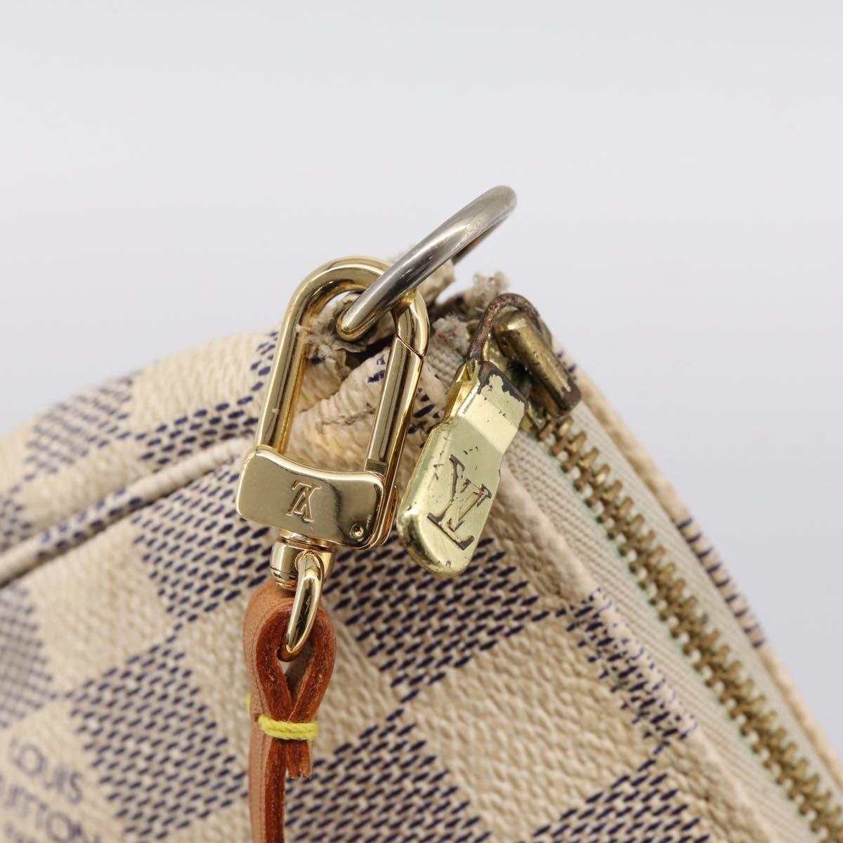 LOUIS VUITTON Damier Azur Pochette Accessoires Pouch N51986 LV Auth 199008