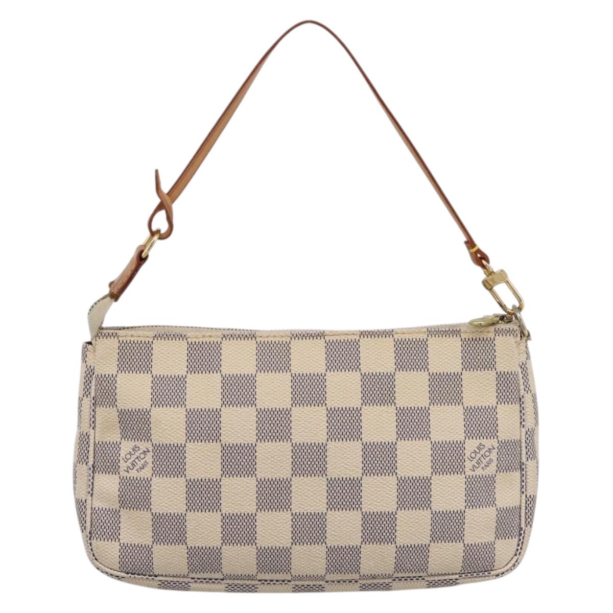 LOUIS VUITTON Damier Azur Pochette Accessoires Pouch N51986 LV Auth 199008