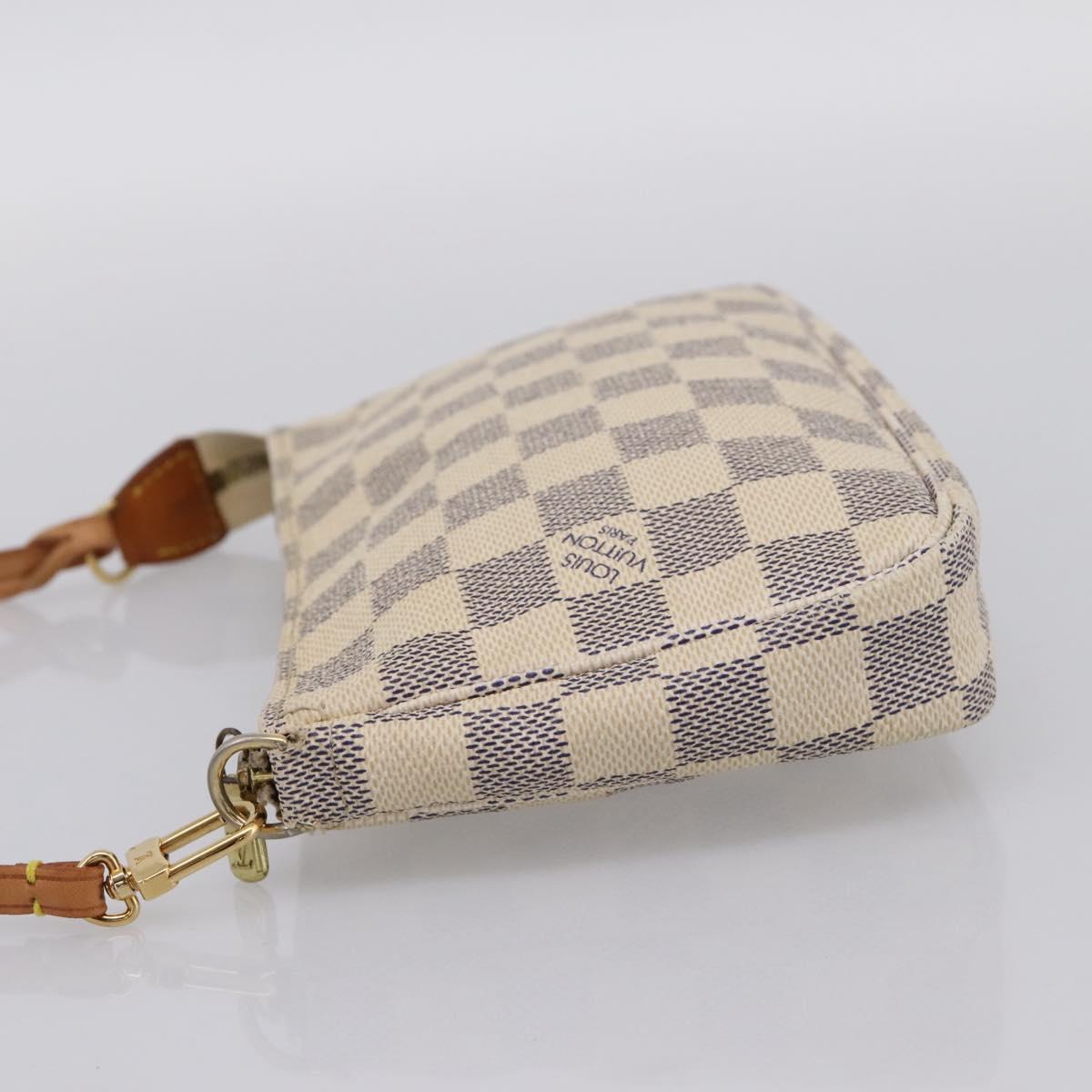 LOUIS VUITTON Damier Azur Pochette Accessoires Pouch N51986 LV Auth 199008