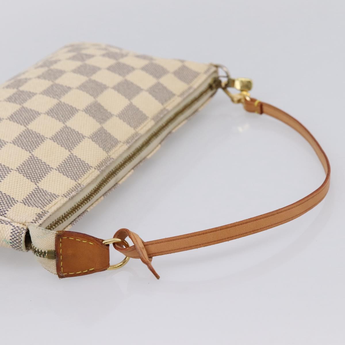 LOUIS VUITTON Damier Azur Pochette Accessoires Pouch N51986 LV Auth 199008
