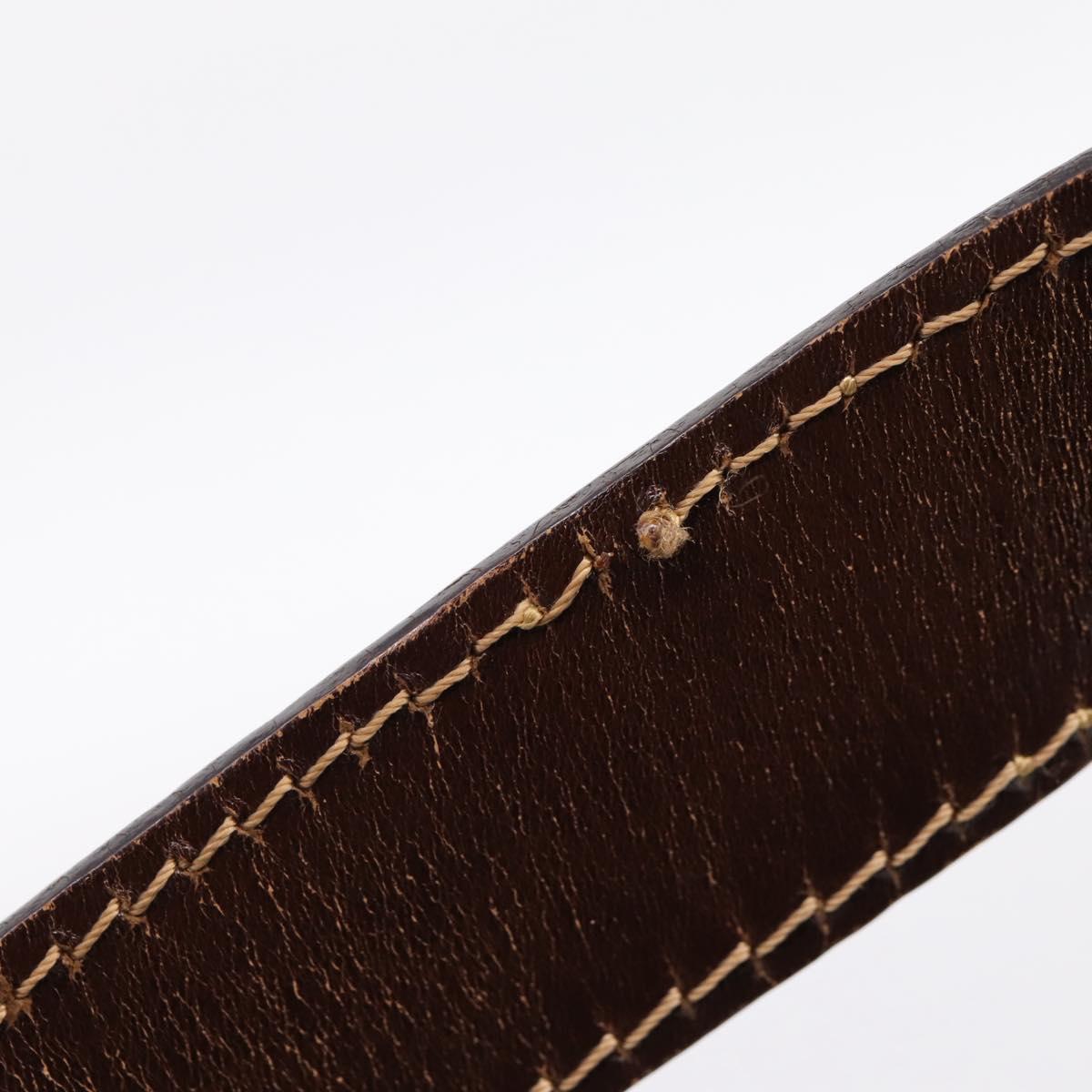 FENDI Zucca Canvas Shoulder Bag Brown Gold Tone Auth 199011