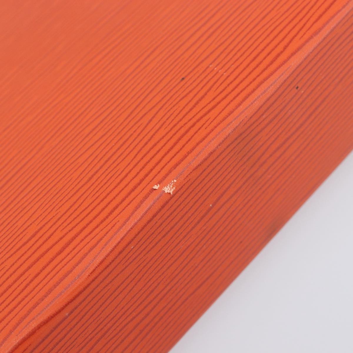 LOUIS VUITTON Epi Posh Toilette 19 Clutch Bag Orange Pimon LV Auth 199014A