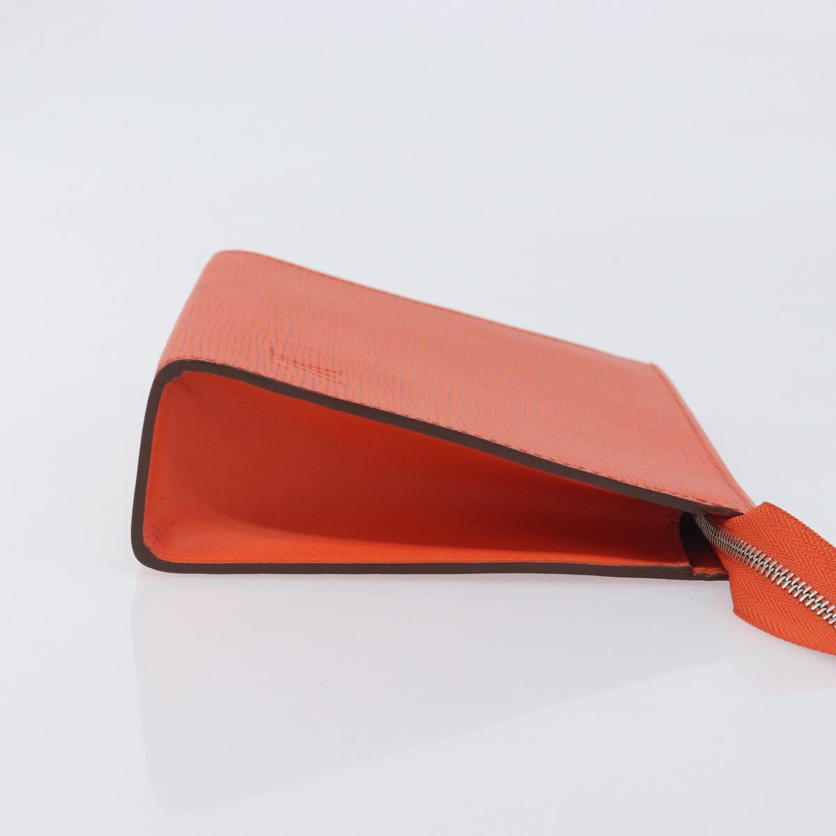 LOUIS VUITTON Epi Posh Toilette 19 Clutch Bag Orange Pimon LV Auth 199014A