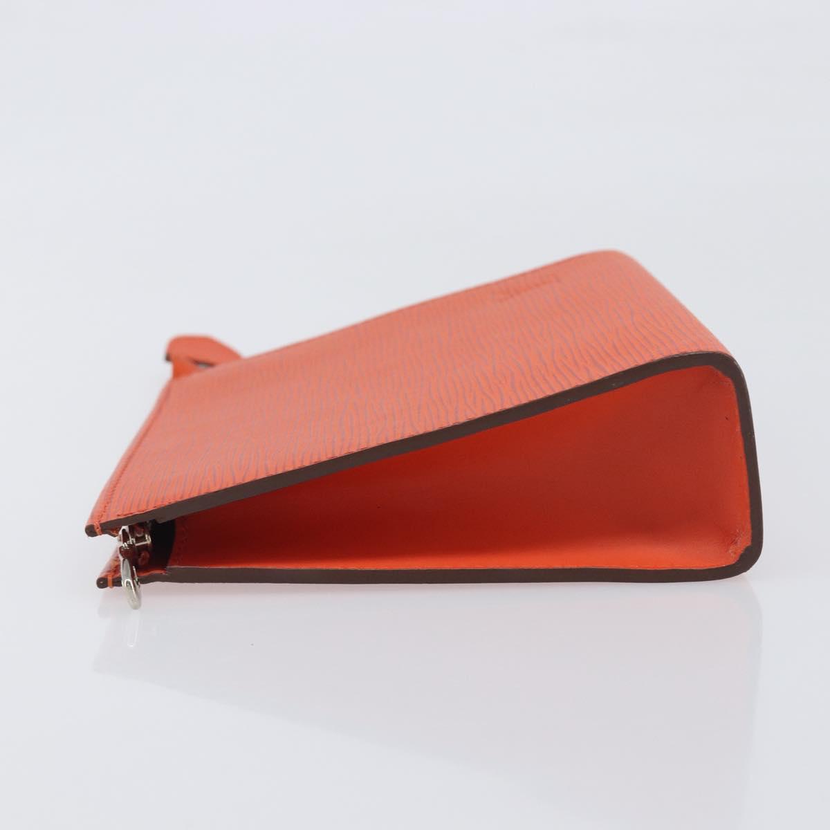 LOUIS VUITTON Epi Posh Toilette 19 Clutch Bag Orange Pimon LV Auth 199014A