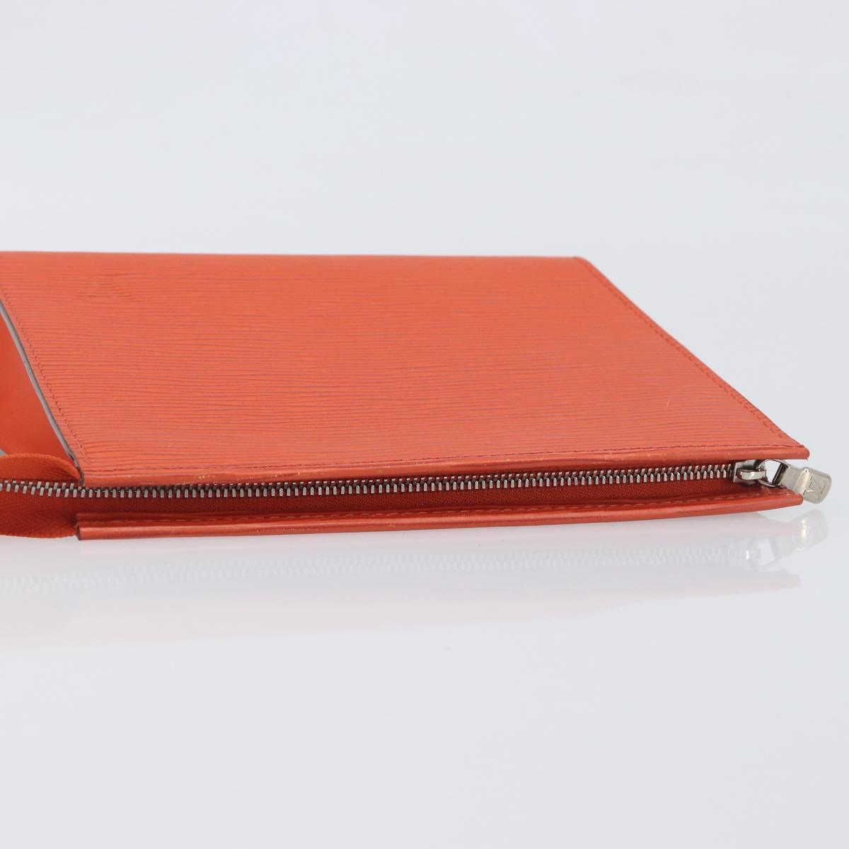 LOUIS VUITTON Epi Posh Toilette 19 Clutch Bag Orange Pimon LV Auth 199014A
