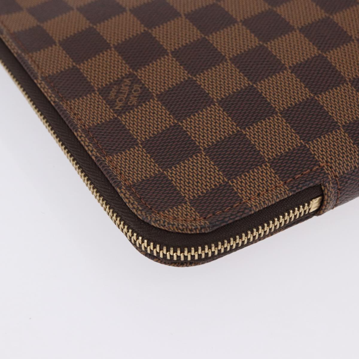 LOUIS VUITTON Damier Ebene Posh Documents Clutch Bag LV Auth 199015A