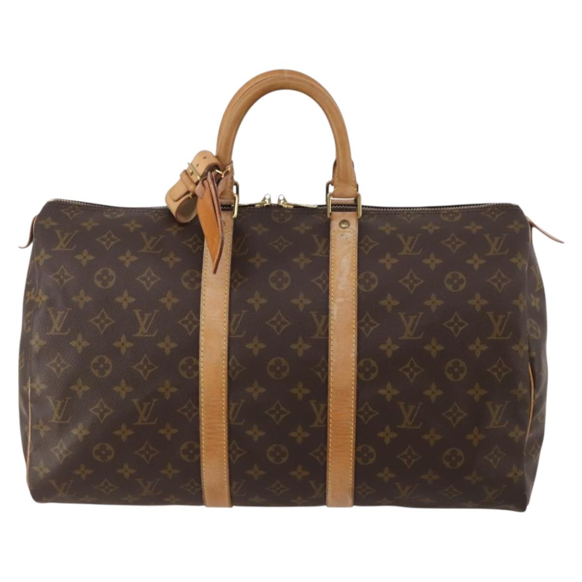 LOUIS VUITTON Monogram Keepall 45 Boston Bag M41428 LV Auth 199016