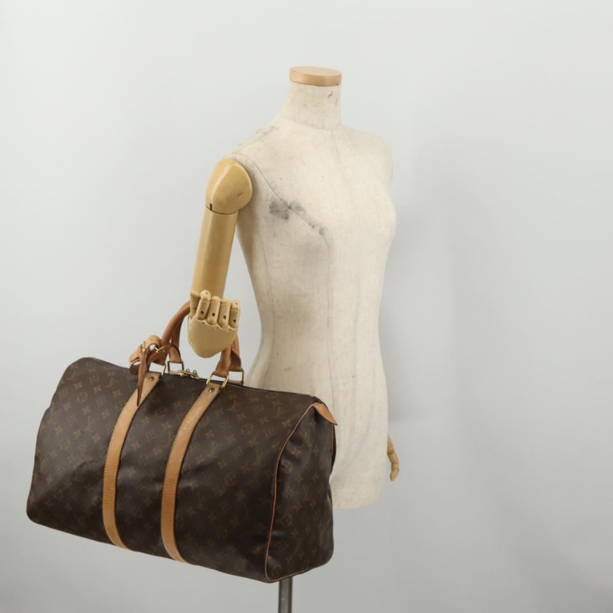 LOUIS VUITTON Monogram Keepall 45 Boston Bag M41428 LV Auth 199016