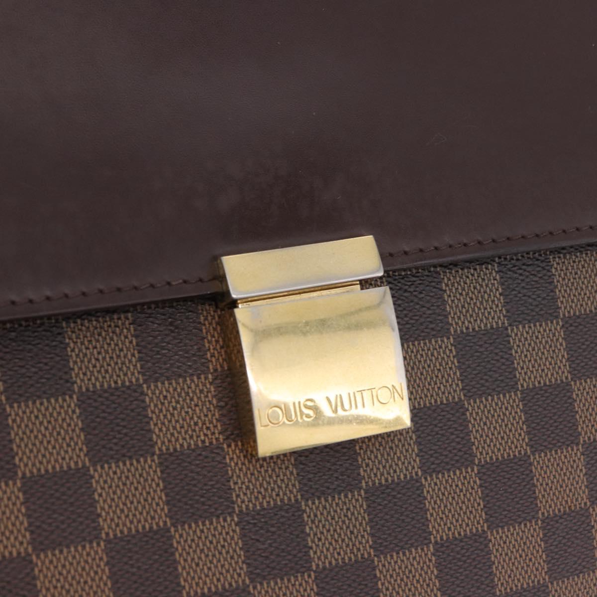 LOUIS VUITTON Damier Ebene Altona GM Business Bag N53312 LV Auth 199030
