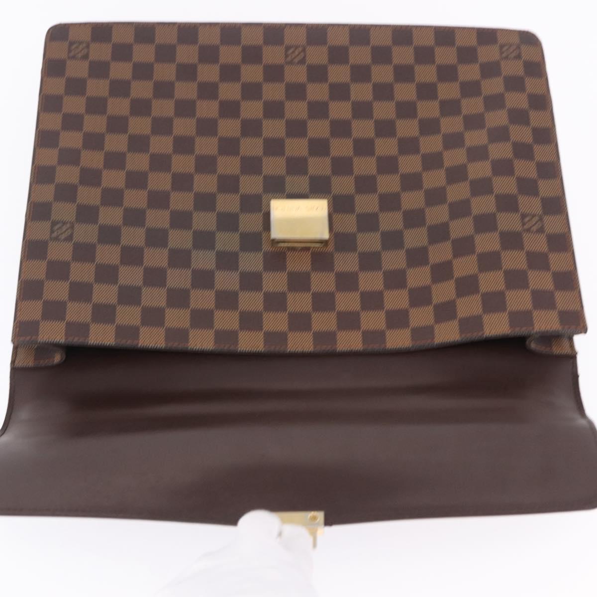 LOUIS VUITTON Damier Ebene Altona GM Business Bag N53312 LV Auth 199030