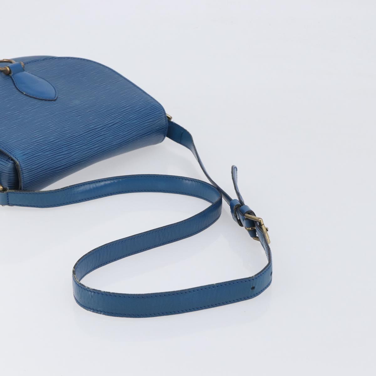 LOUIS VUITTON Epi Saint Cloud GM Shoulder Bag Blue M52195 LV Auth 199031