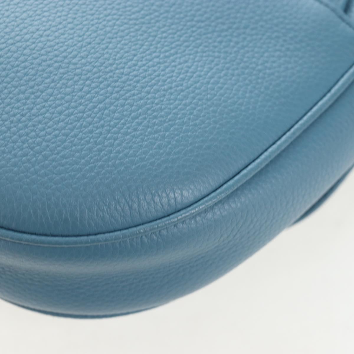 Christian Dior Saddle Bag Leather Stussy Collaboration Light Blue Auth 199040V