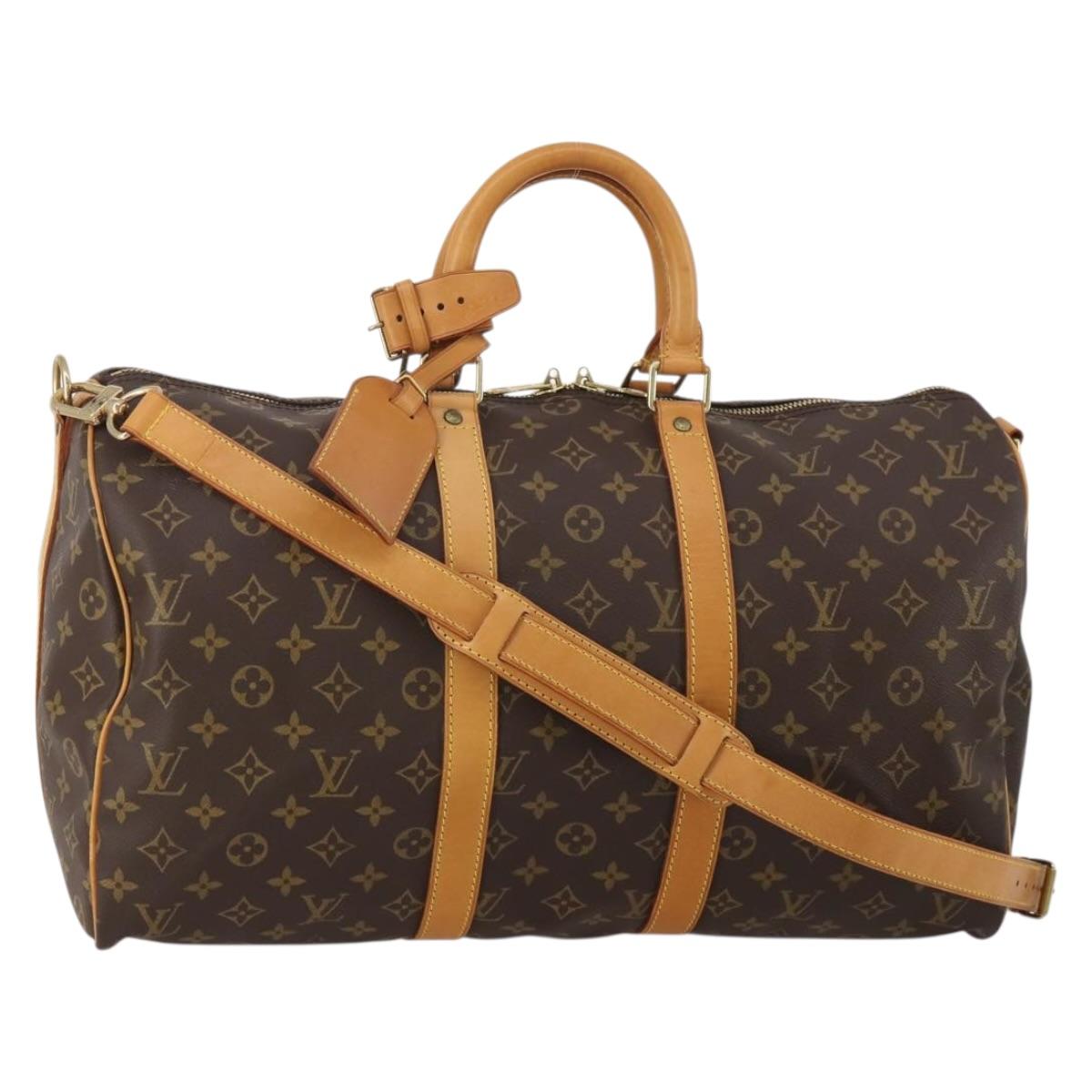LOUIS VUITTON Monogram Keepall Bandouliere 45 Boston Bag M41418 LV Auth 199045A
