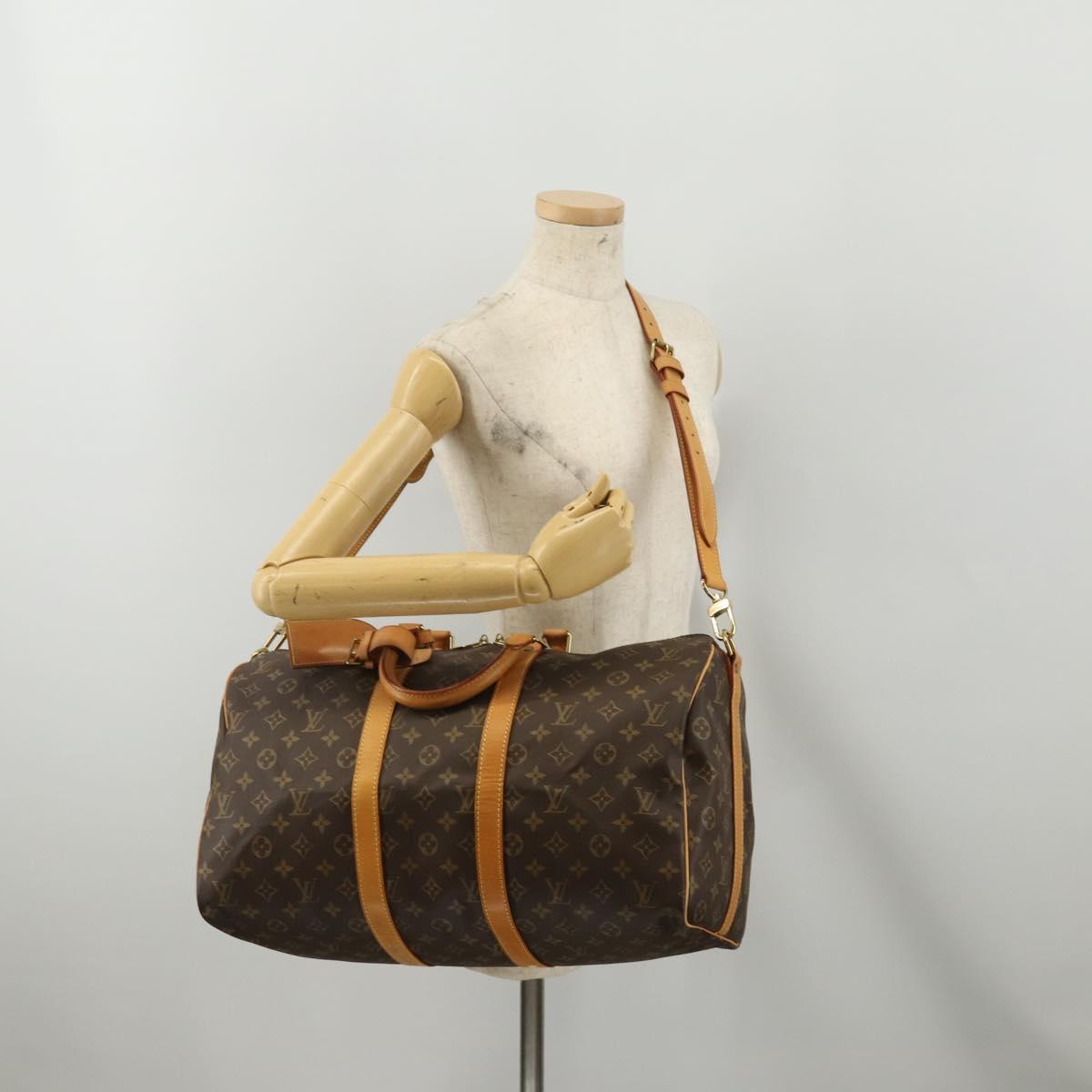 LOUIS VUITTON Monogram Keepall Bandouliere 45 Boston Bag M41418 LV Auth 199045A
