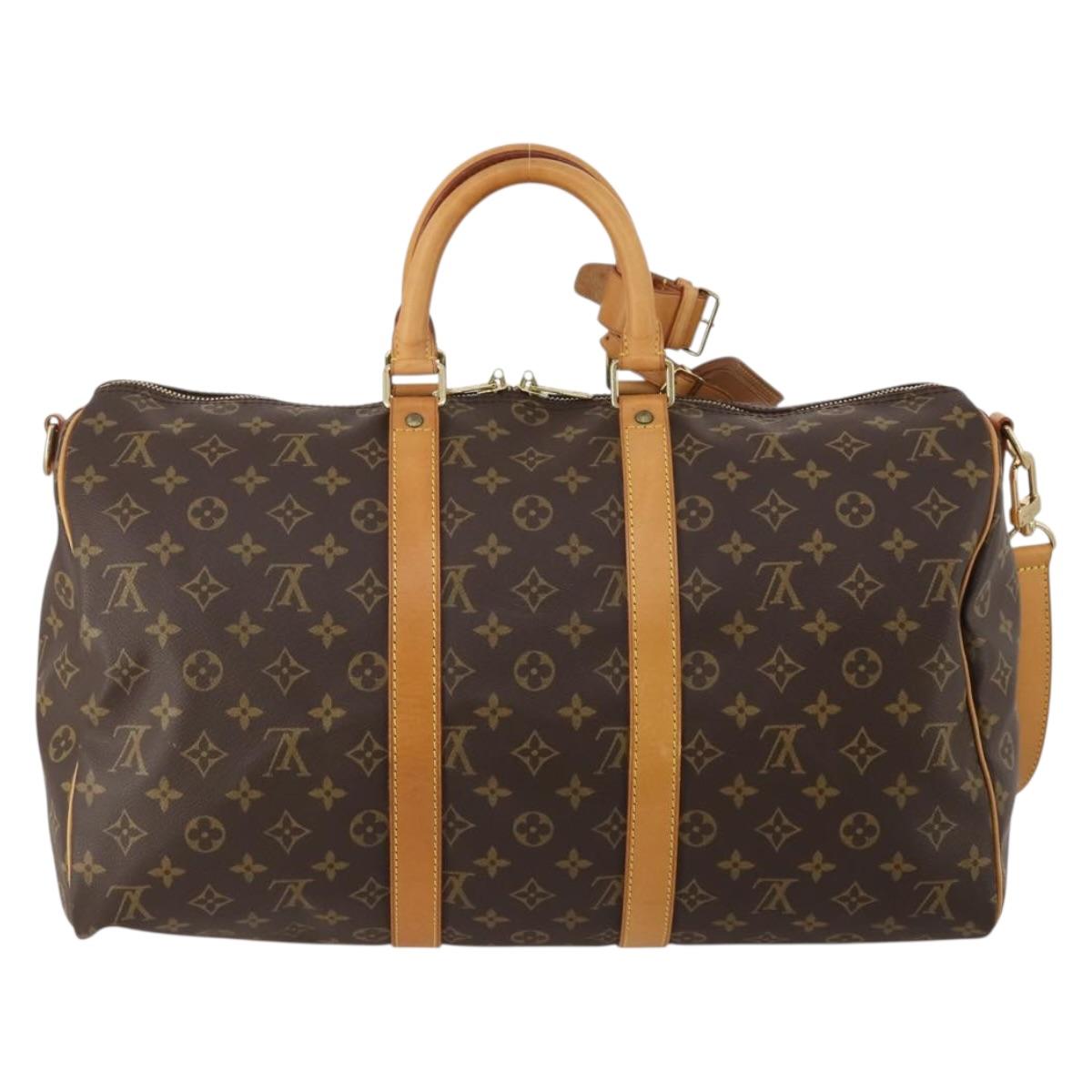 LOUIS VUITTON Monogram Keepall Bandouliere 45 Boston Bag M41418 LV Auth 199045A