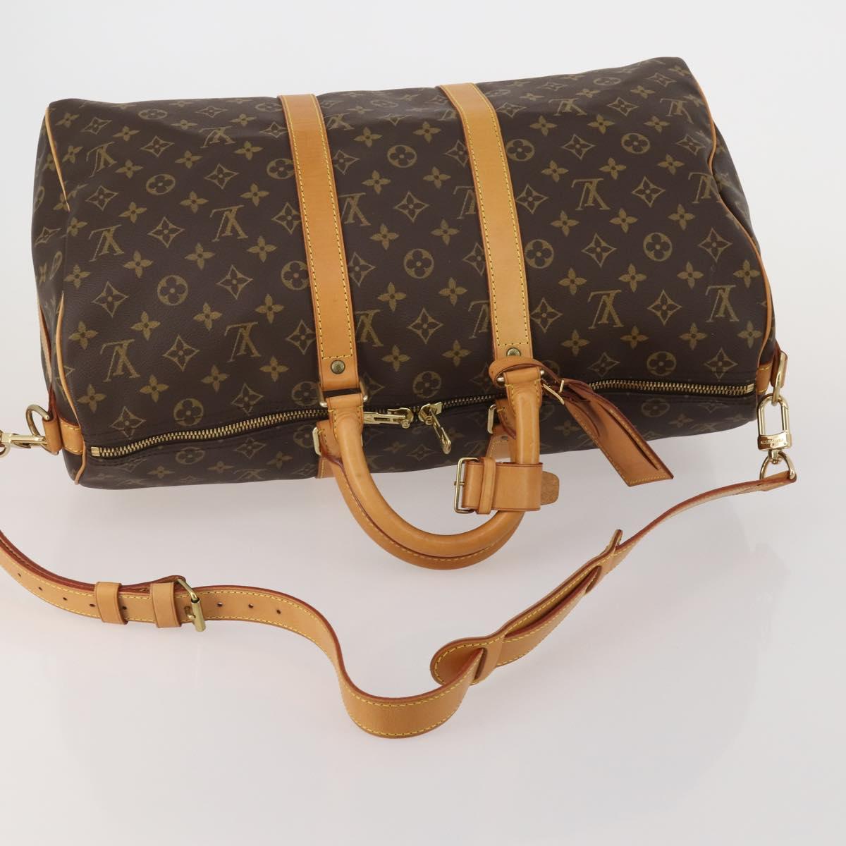 LOUIS VUITTON Monogram Keepall Bandouliere 45 Boston Bag M41418 LV Auth 199045A