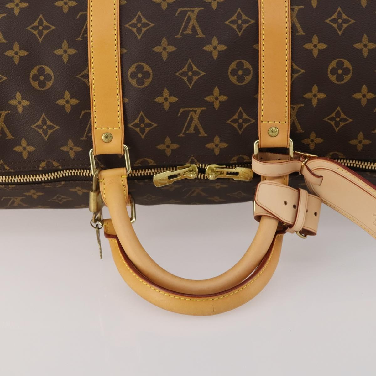 LOUIS VUITTON Monogram Keepall 55 Boston Bag M41424 LV Auth 199046A